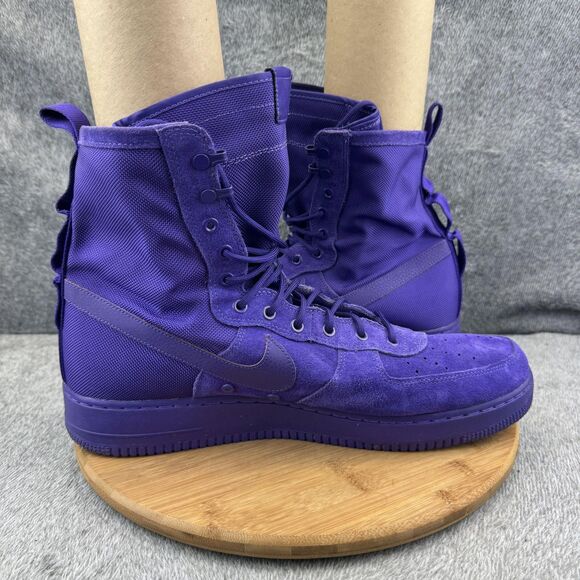 Nike SF Air Force 1 High Shoes Mens Size 16 Purple 864024-500 Suede Canvas Boots - Picture 5 of 8